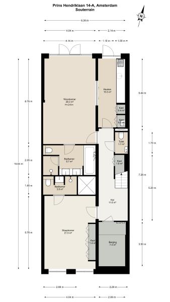 Floor Plan 1 - Prins Hendriklaan 14 A