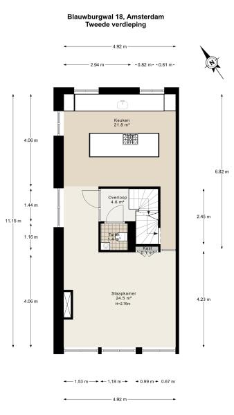Floor Plan 3 - Blauwburgwal 18 H