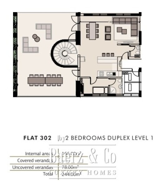 Floor Plan 1 - Key Ready Luxury Modern Duplex Apartment in Limassol
